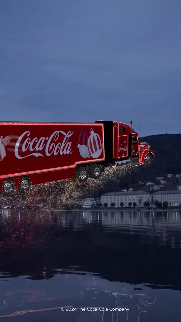 Coca-Cola Christmas Truck Flies Across Austria