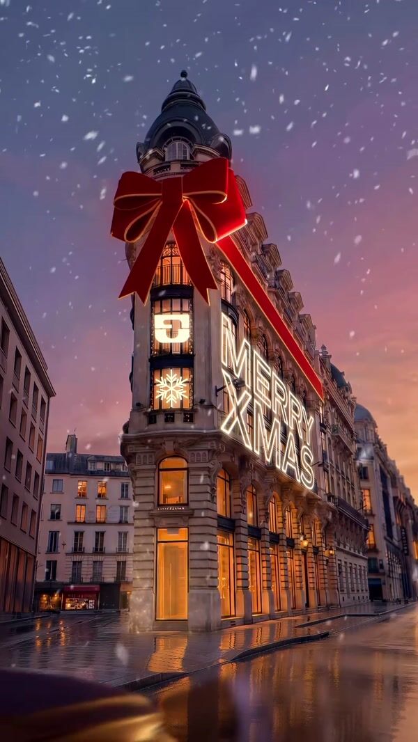 Gerard Darel Building Wrapped in Giant Ribbon