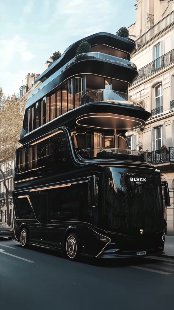Blvck Motorhome Cruising in Paris Street