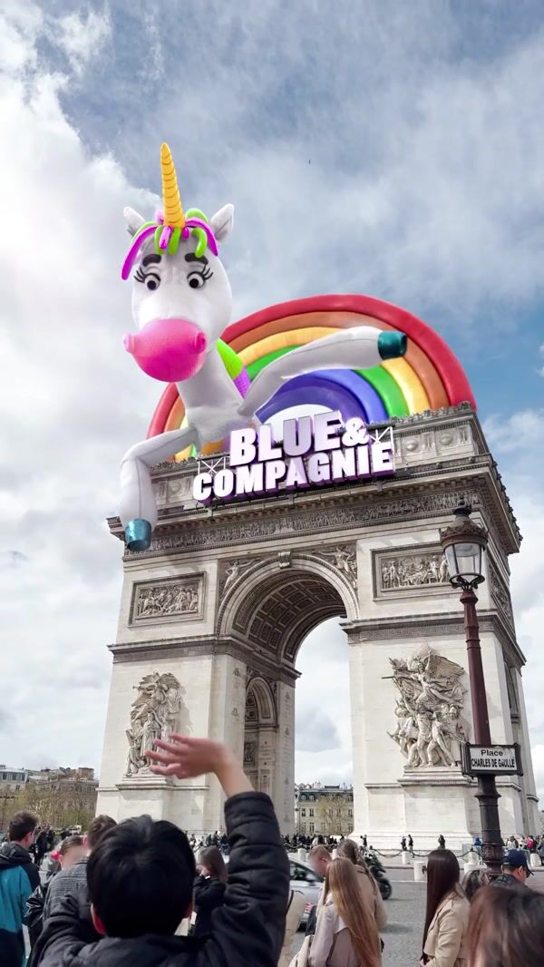 Paramount Pictures Inflated Unicorn Waving