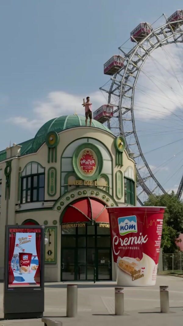 NÖM Bleib frisch Yogurt Dive at Prater Amusement Park