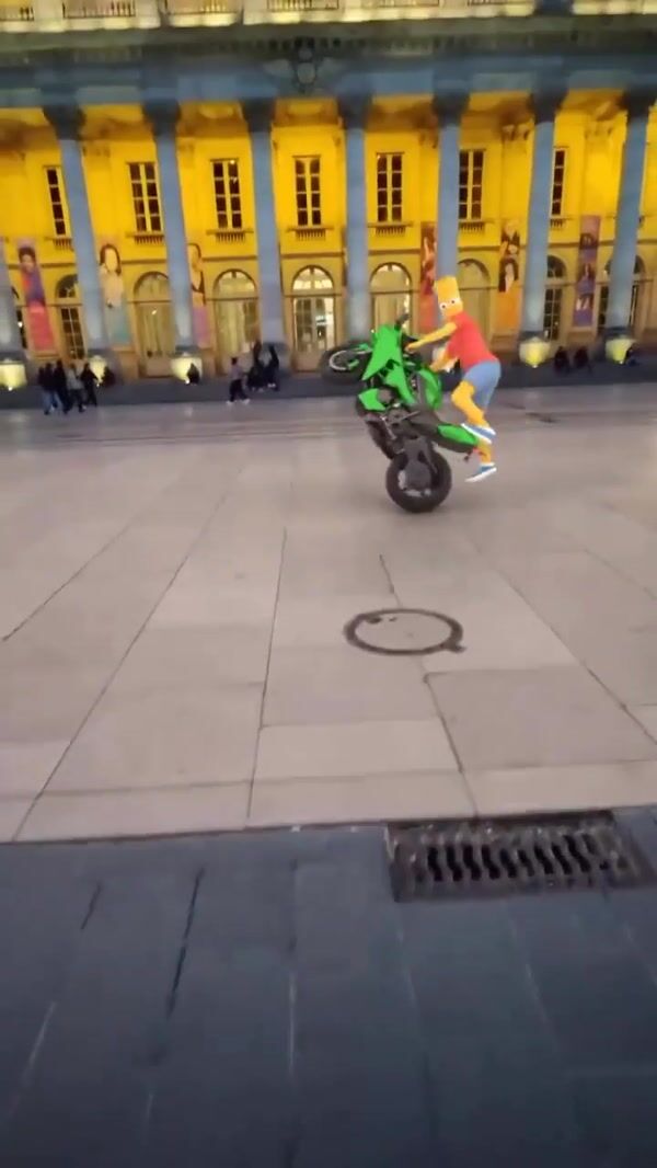 Quoifaireabordeaux Bart Simpson Wheelie