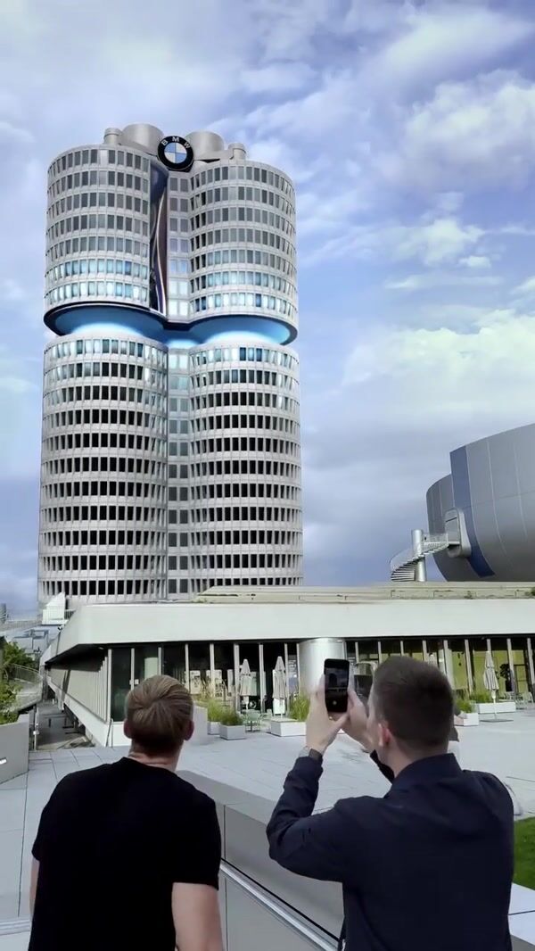 BMW Futuristic Building Car Display