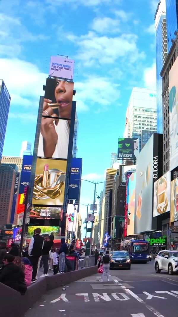 Eudora Products Float Above Times Square