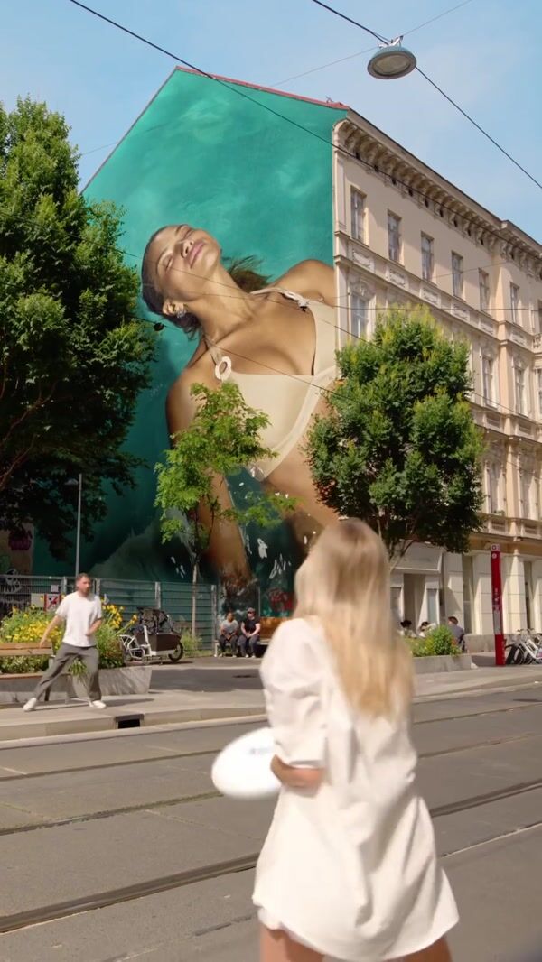 Triumph Lingerie Building Mural Comes to Life