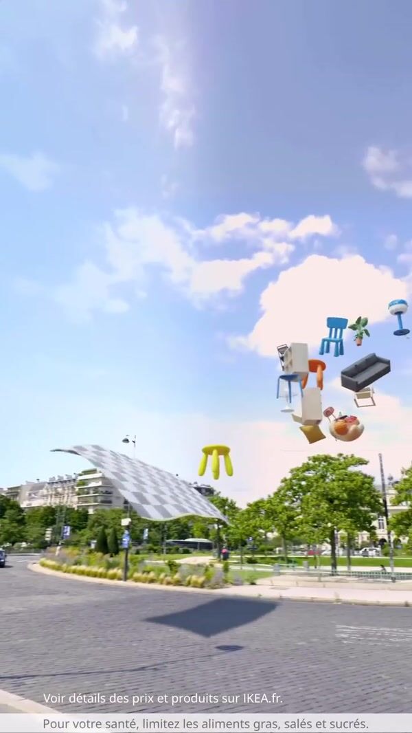 IKEA Furniture Soars Toward the Shopping Center