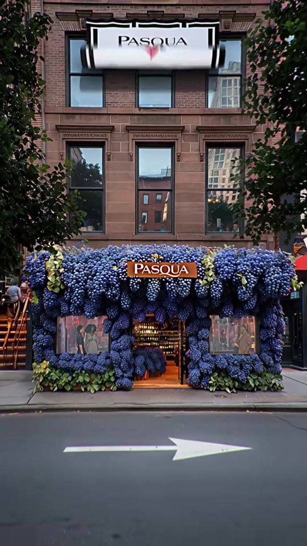 Pasqua Wines Banner Unveiled Above Store
