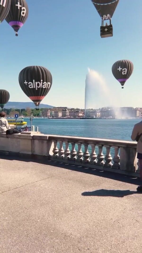 Alpian Bank Hot Air Balloons on Lake Geneva