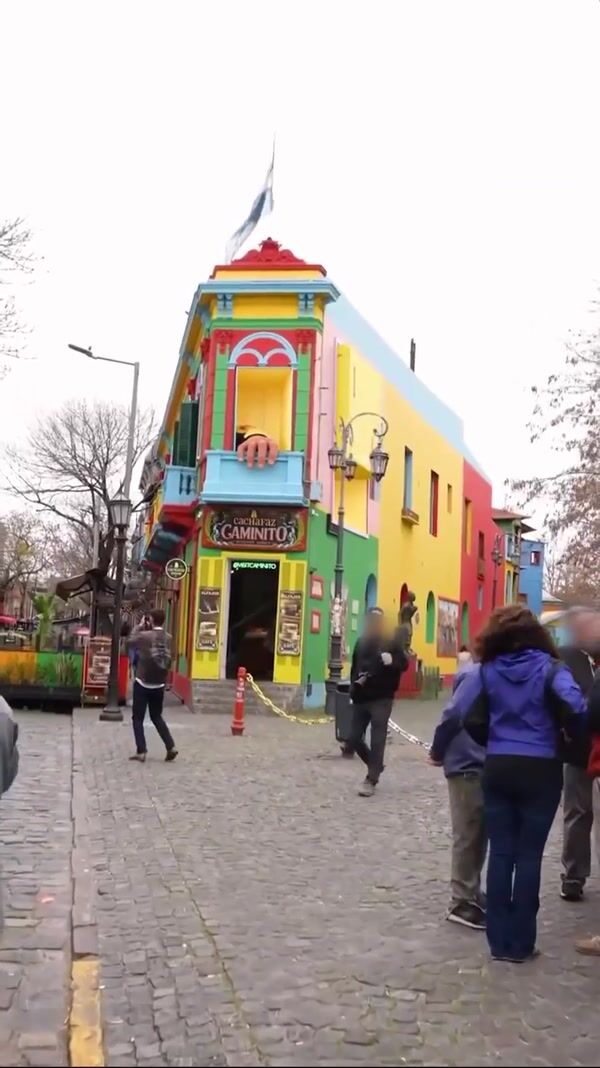 DHL Giant Soccer Ball Bounces through Caminito