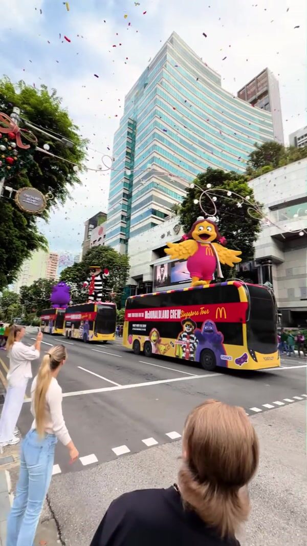 McDonald's Characters Parade on Buses