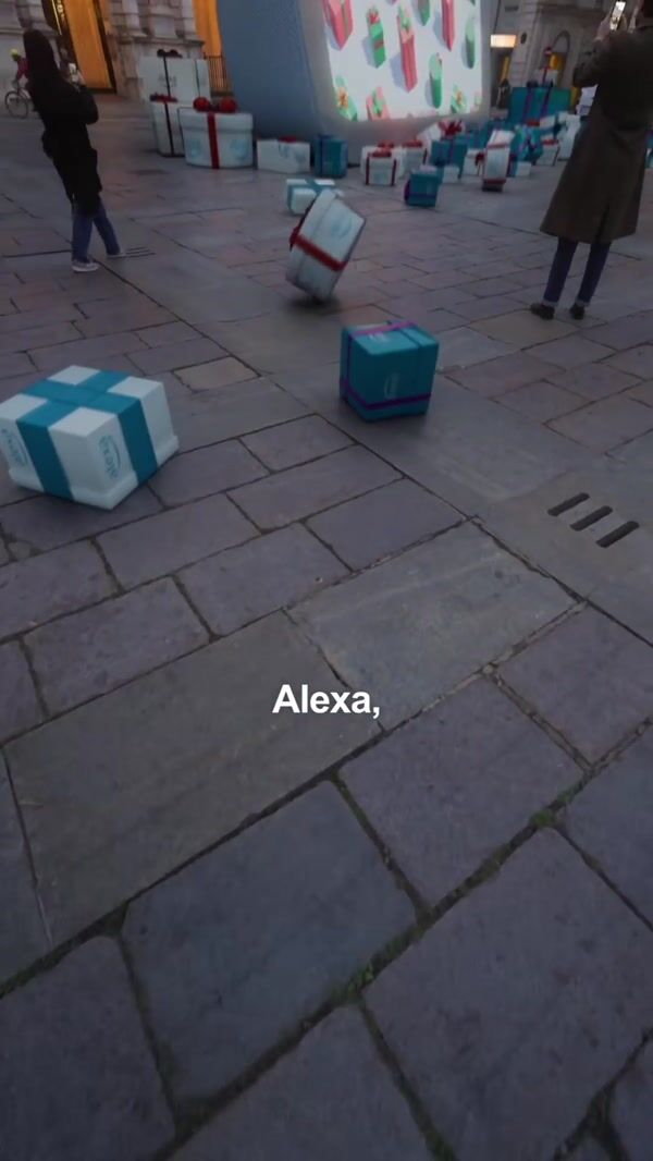Amazon Alexa Speaker Spilling Gift Boxes