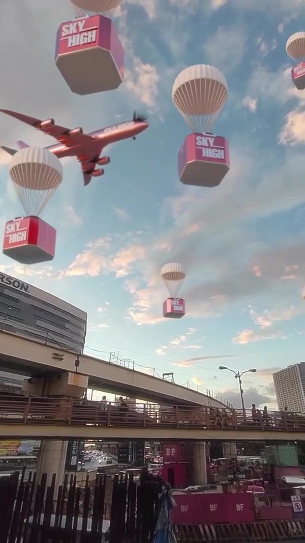 Maybelline Parachute Package Delivery in the Philippines