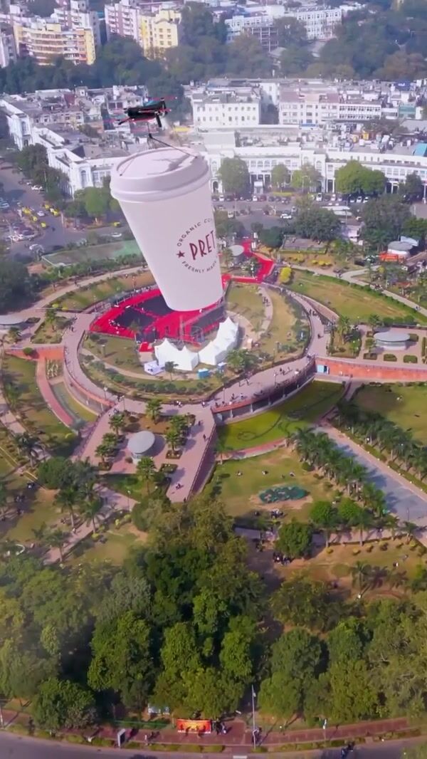 Pret A Manger Massive Cup at Connaught Place
