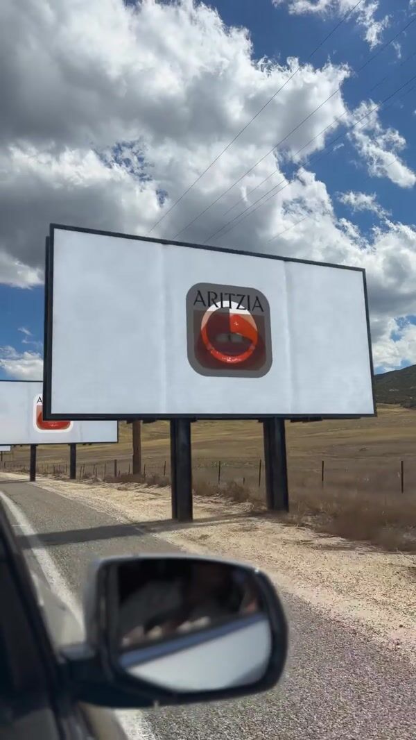 Aritzia Rolling Phone Billboard