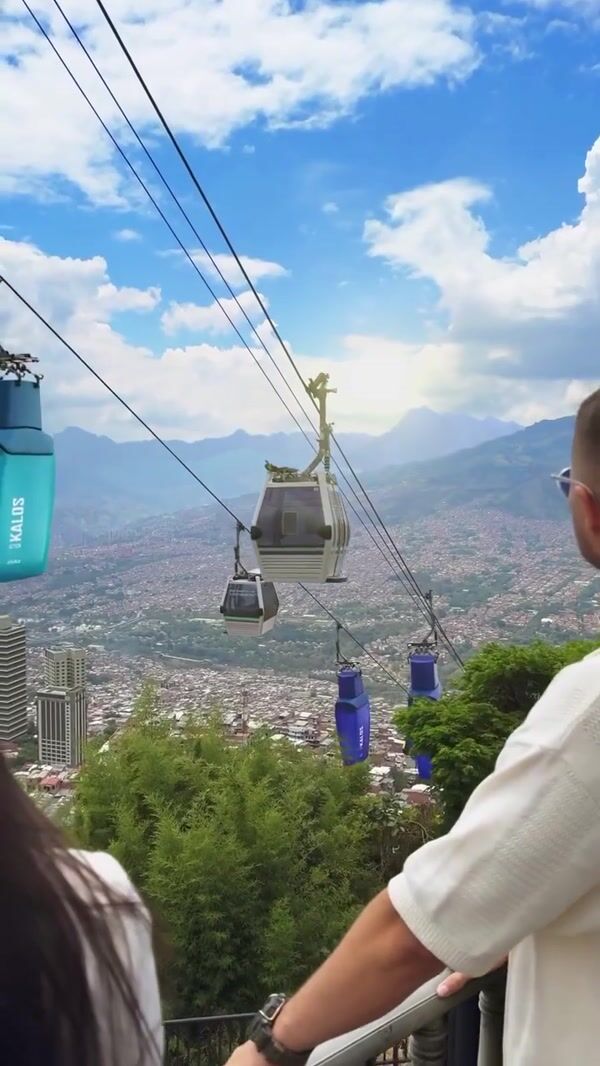 Esika Perfume Cable Cars Above Medellín