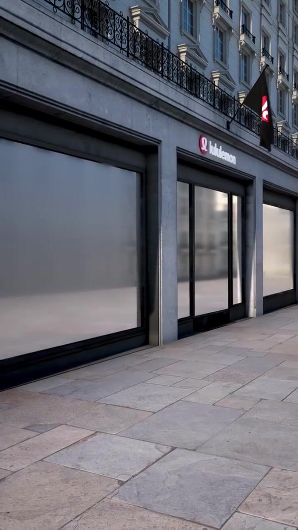 Lululemon Floating Balls Display Window of a Shop