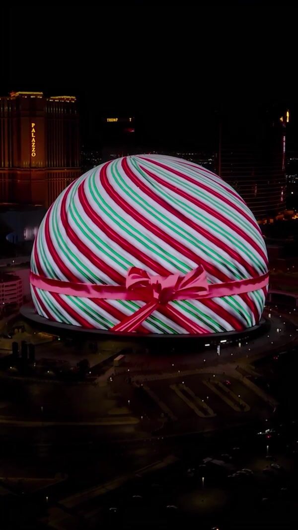 Sphere Christmas Ball Unwraps Holiday Layers
