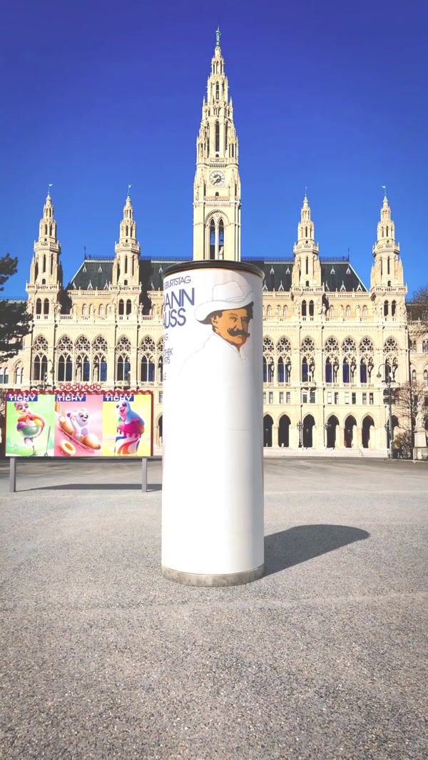 Gewista Ad Column Emerges from the Ground