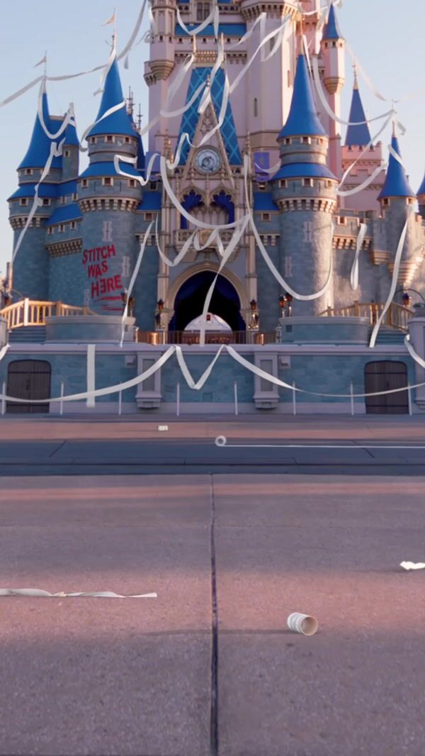 Walt Disney World Castle Covered with Tissue Paper