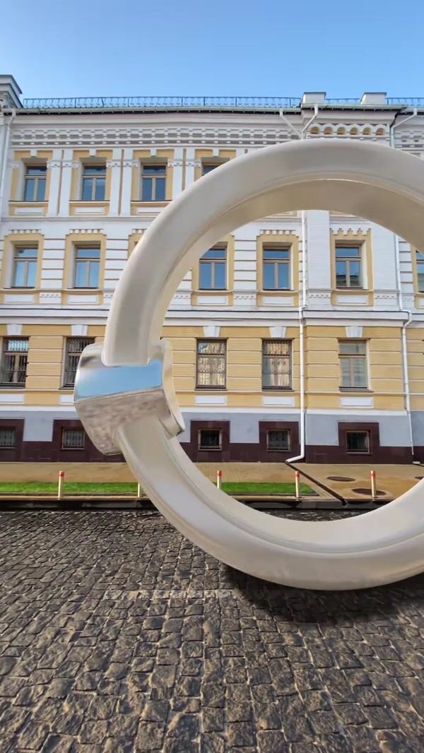 Sova Giant Rings Roll Through Kyiv Streets
