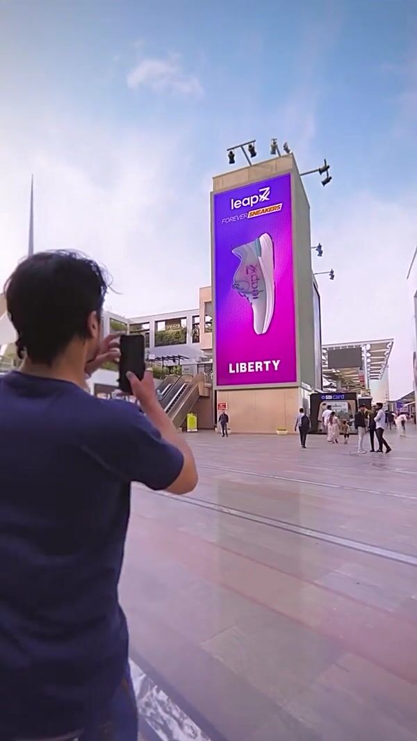 Liberty Shoes Sneakers Spill Out of Digital Screen