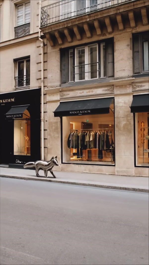 Maison Kitsuné Metal Fox Roaming in Paris