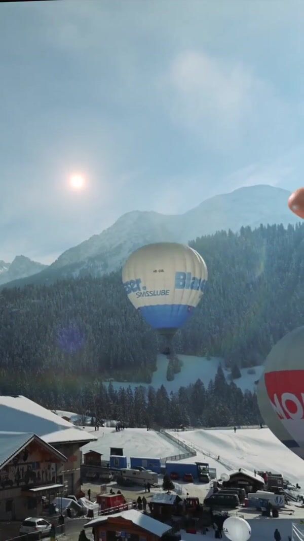 Thomy Giant Mustard Tube and Hotdog Over Swiss Alps