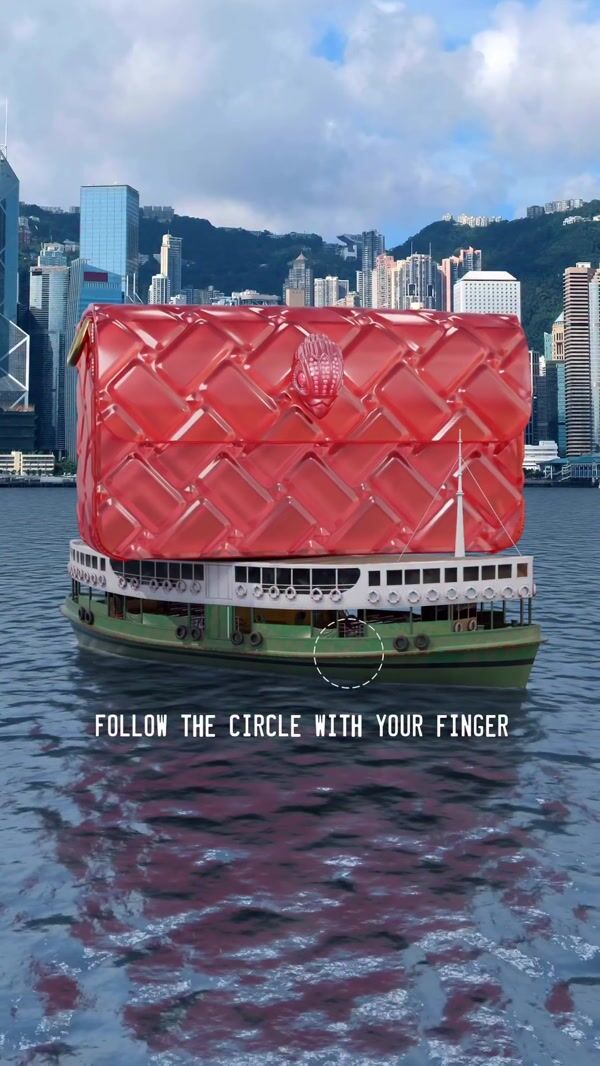 Lane Crawford Giant Red Handbag on Star Ferry