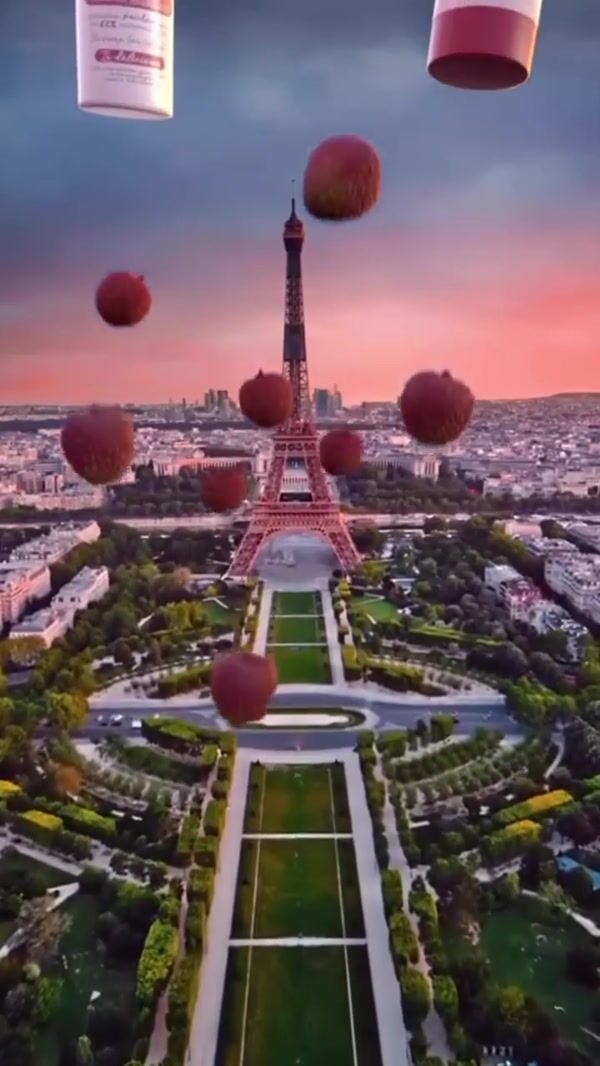 Musc Intime Giant Bottles Take Over Paris Landmarks