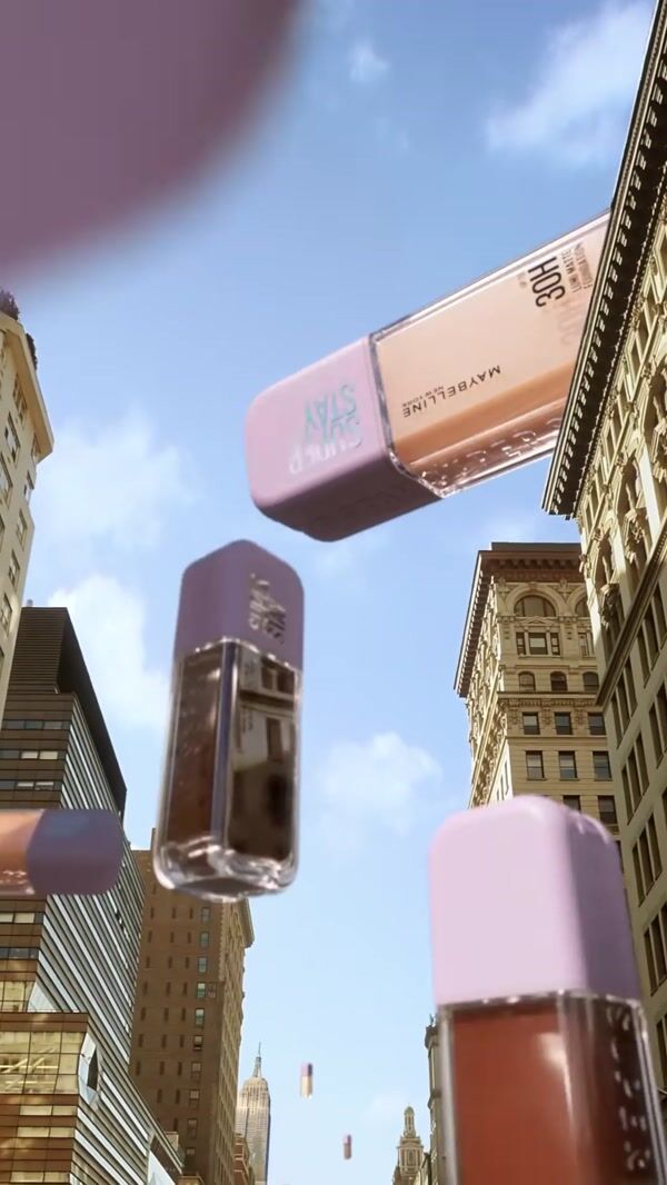 Maybelline Foundation Bottles Drifting Through New York