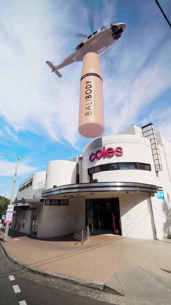 Bali Body Helicopter Drops BB Cream at Store