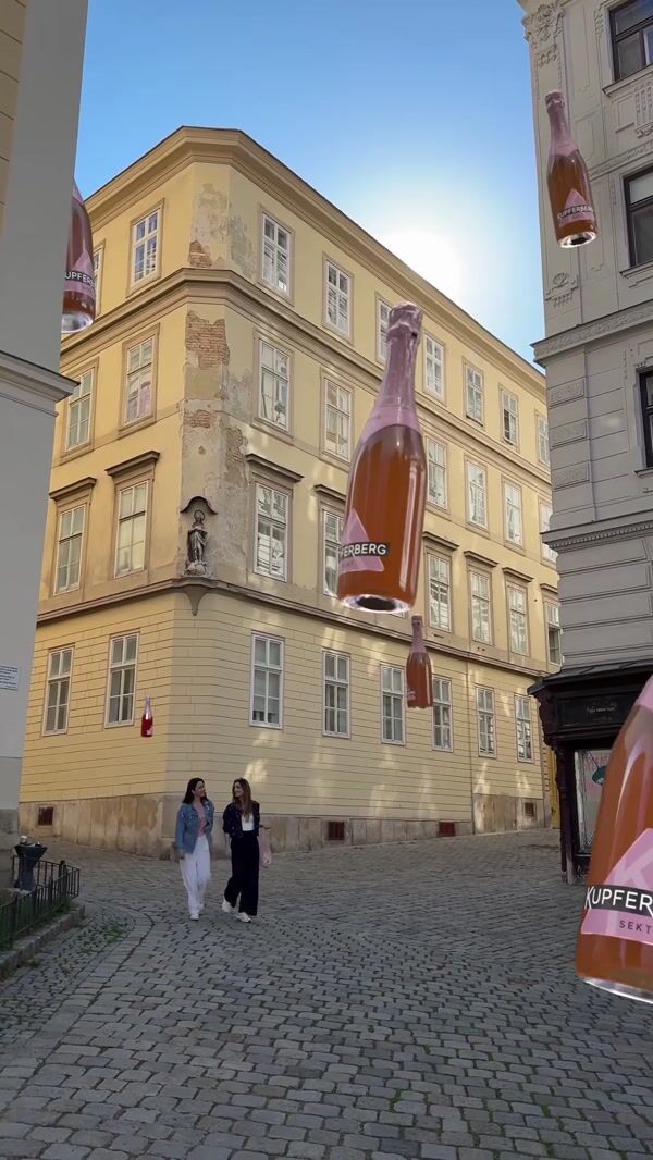 Kupferberg Sekt Woman Grabs Floating Wine