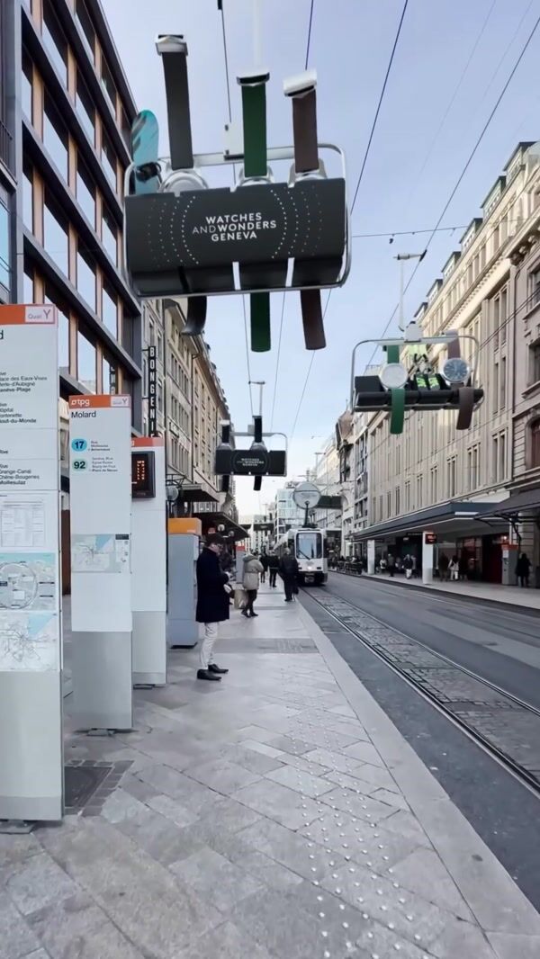 Watches and Wonders Watches on Chair Lifts in Geneva