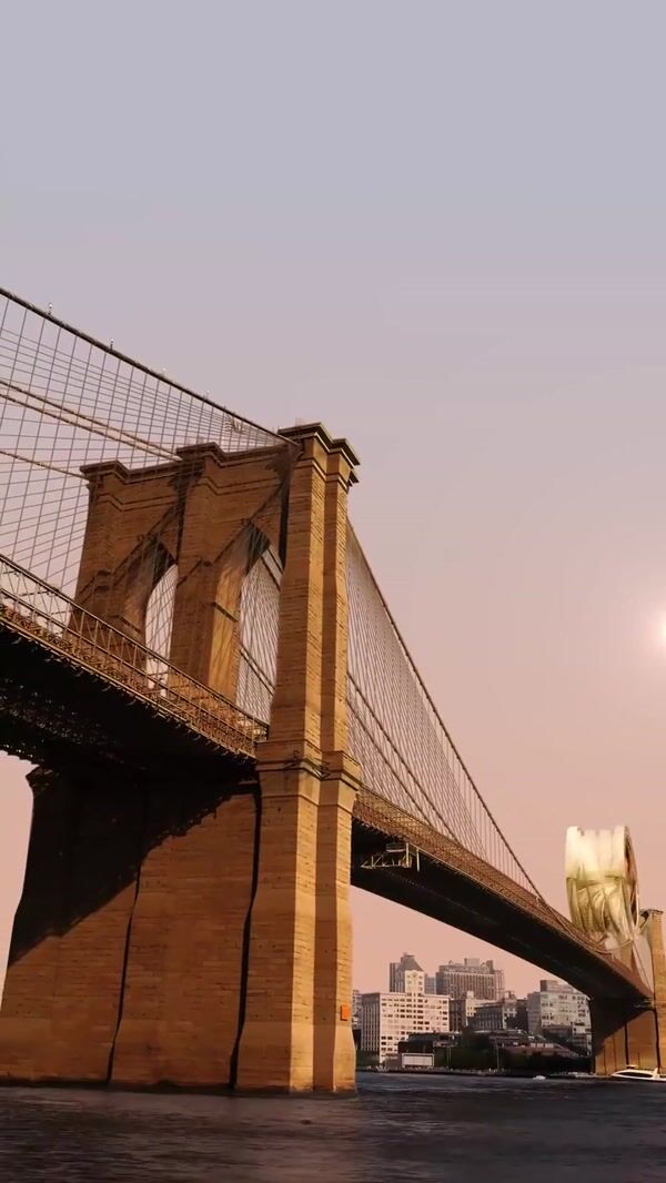 Bvlgari Giant Ring Rolls on Brooklyn Bridge