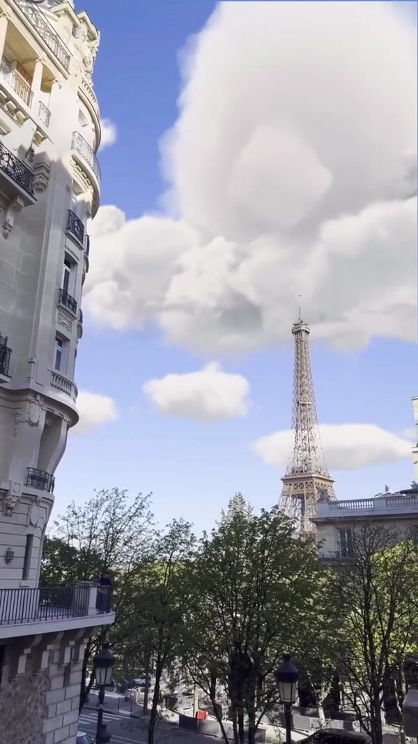 Disney Studios Mufasa Cloud Forms Over Eiffel Tower