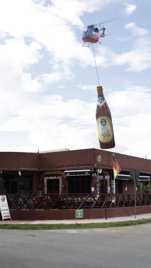 La Bierhaus Helicopter Delivers Beer at Beerhouse