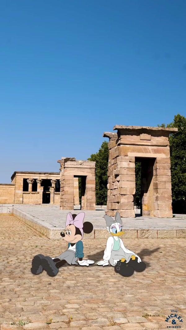 Disney Minnie and Daisy Spotted at Temple of Debod