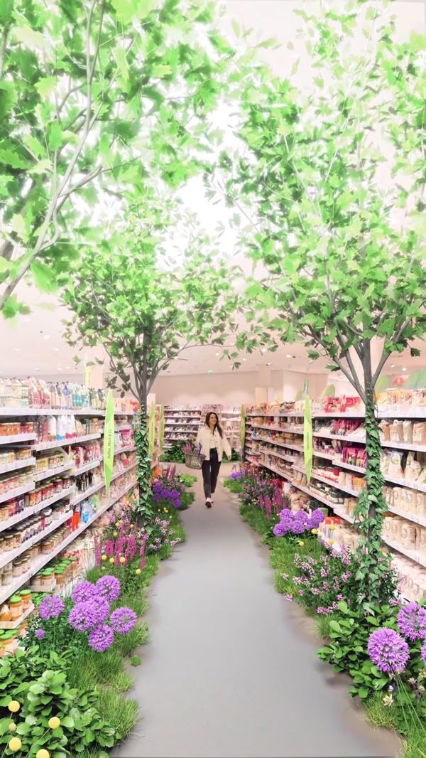 DM Aisle Decorated with Greenery and Flowers