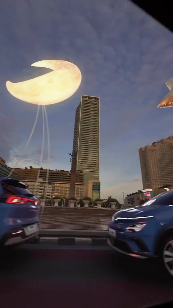 VinFast Cars with Glowing Balloons in Indonesia