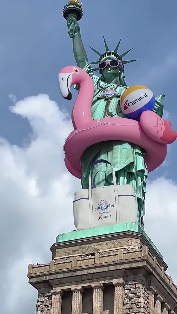 Carnival Cruise Statue of Liberty Ready for Beach