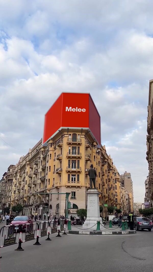 Melee Giant Balloon Letters Float From Billboard