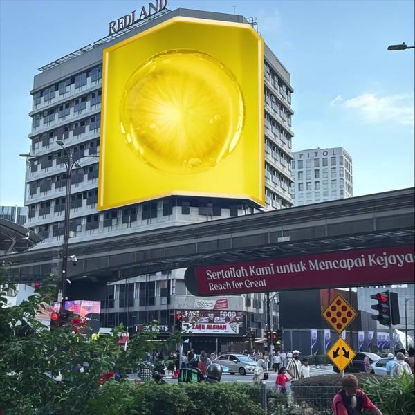 Garnier Vitamin C Dry Touch Cream 3D Billboard in Kuala Lumpur, Malaysia