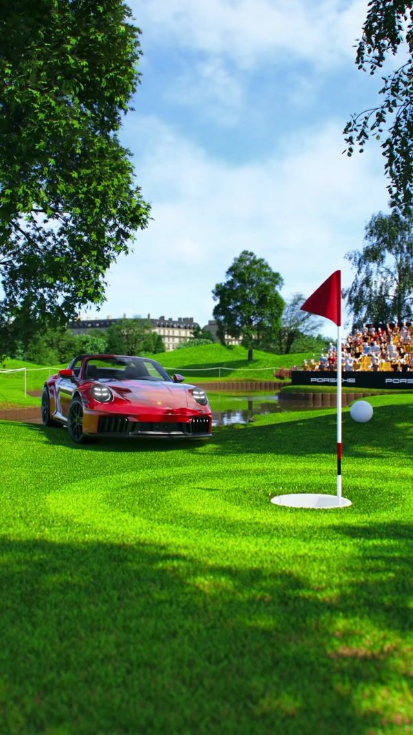Porsche Playing Golf