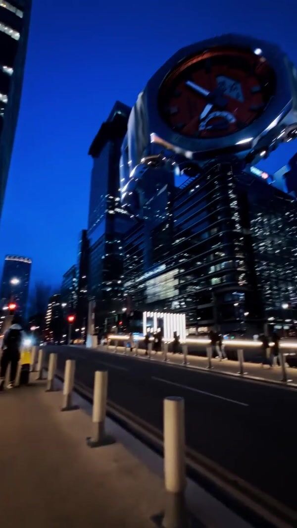 G-SHOCK Watch Installation Above Building