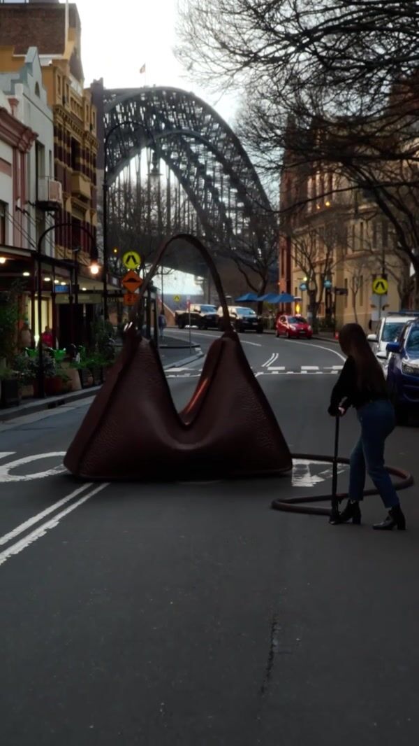 The Horse Giant Clementine Bag Inflated in Sydney