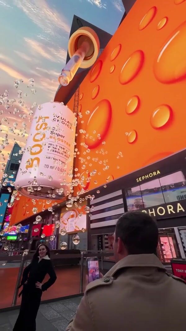 Giant Paula’s Giant Serum Droplets in Times Square