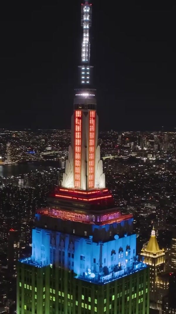 Netflix Movie Trailer Projected on Skyscraper