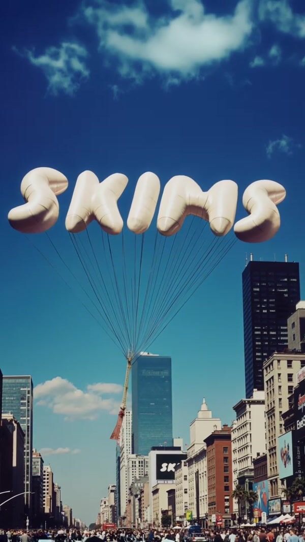 SKIMS Brand Name Letter Balloons Floats at NYC