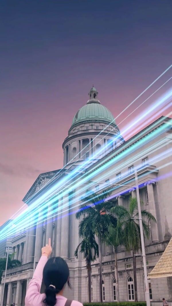 Samsung Galaxy AI Trail Lights Up The Sky at New Bahru Singapore