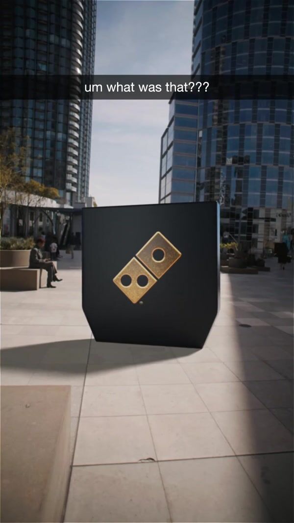 Domino's Large Black Pizza Box Nearly Bursts